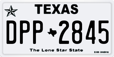 TX license plate DPP2845