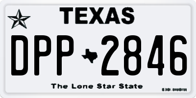 TX license plate DPP2846