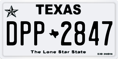 TX license plate DPP2847