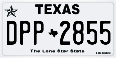 TX license plate DPP2855