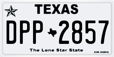 TX license plate DPP2857