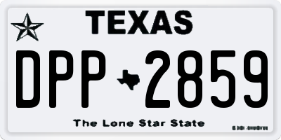 TX license plate DPP2859