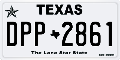 TX license plate DPP2861