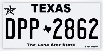 TX license plate DPP2862