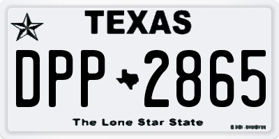 TX license plate DPP2865