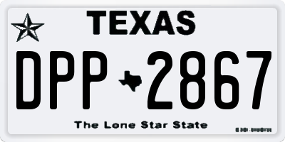 TX license plate DPP2867