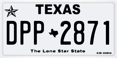 TX license plate DPP2871