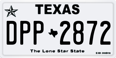 TX license plate DPP2872