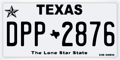 TX license plate DPP2876