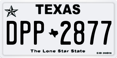 TX license plate DPP2877