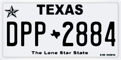 TX license plate DPP2884