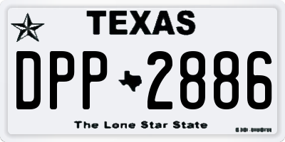 TX license plate DPP2886