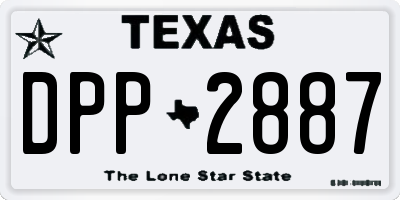 TX license plate DPP2887