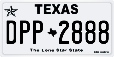 TX license plate DPP2888