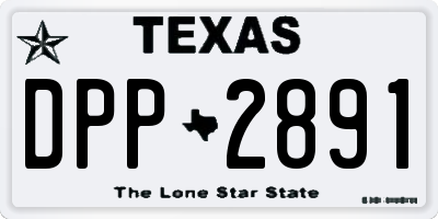 TX license plate DPP2891