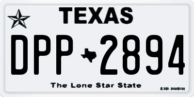 TX license plate DPP2894