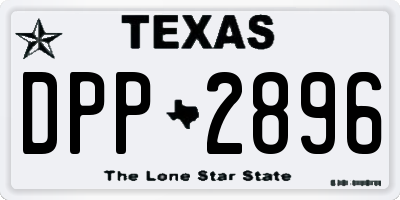 TX license plate DPP2896