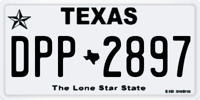 TX license plate DPP2897