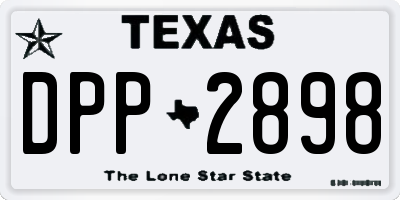 TX license plate DPP2898