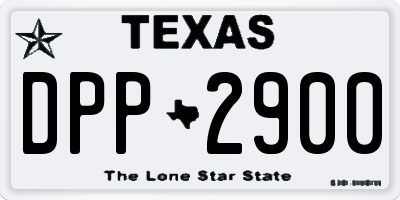 TX license plate DPP2900