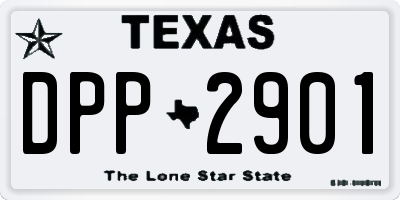 TX license plate DPP2901