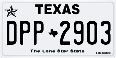 TX license plate DPP2903