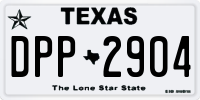 TX license plate DPP2904