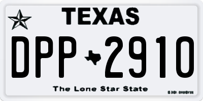 TX license plate DPP2910