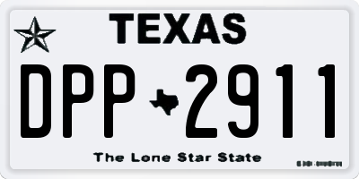 TX license plate DPP2911