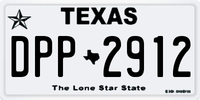 TX license plate DPP2912