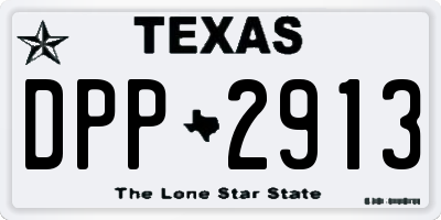 TX license plate DPP2913