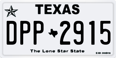 TX license plate DPP2915