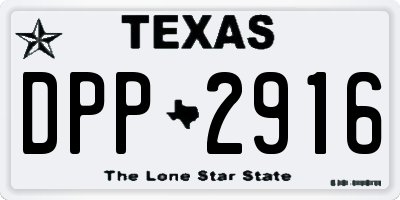 TX license plate DPP2916