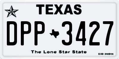 TX license plate DPP3427