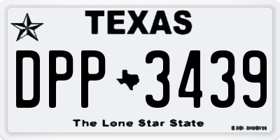 TX license plate DPP3439