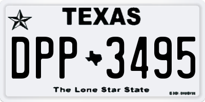 TX license plate DPP3495