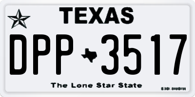 TX license plate DPP3517