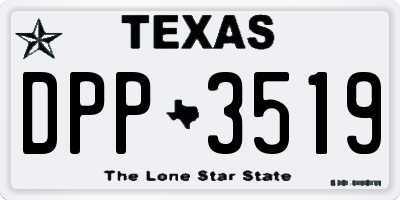 TX license plate DPP3519