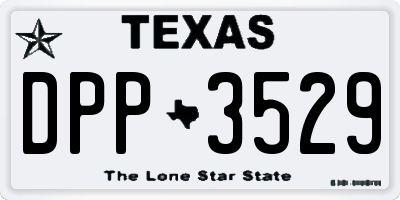 TX license plate DPP3529