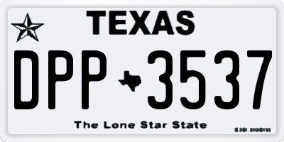 TX license plate DPP3537