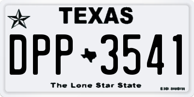 TX license plate DPP3541