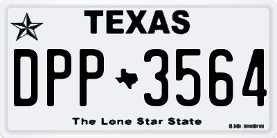 TX license plate DPP3564