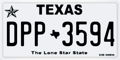 TX license plate DPP3594