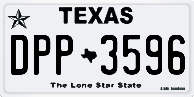 TX license plate DPP3596