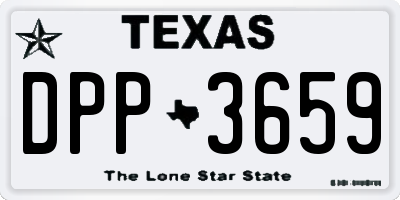 TX license plate DPP3659