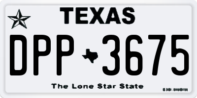 TX license plate DPP3675