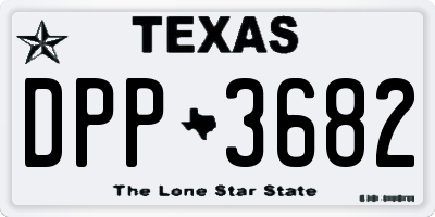 TX license plate DPP3682