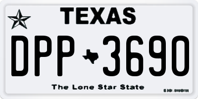 TX license plate DPP3690