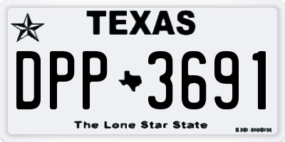 TX license plate DPP3691