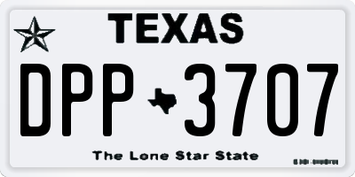 TX license plate DPP3707